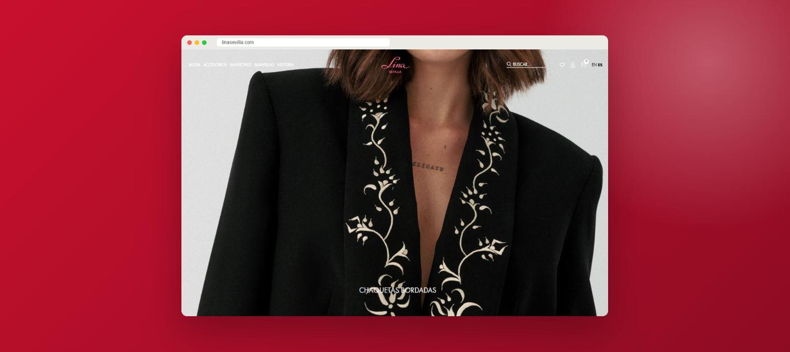 Web de Lina Sevilla: página de inicio vista en escritorio